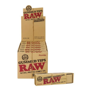 RAW TIPS PERFORATED GUMMED - 24 PER BOX