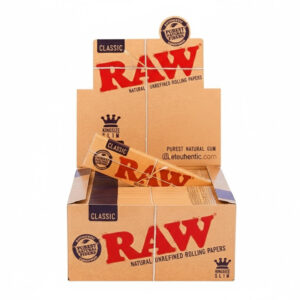 RAW CLASSIC PAPERS KING SIZE SLIM - 50 PER BOX