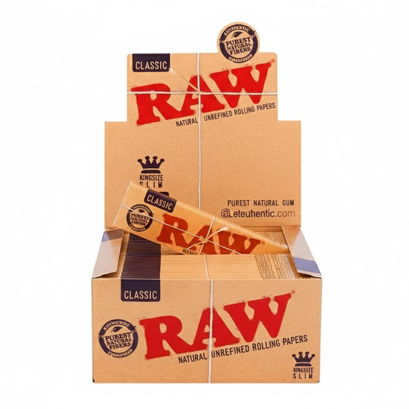 RAW CLASSIC PAPERS KING SIZE SLIM - 50 PER BOX