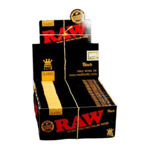 RAW BLACK PAPERS KING SIZE SLIM - 50 PER BOX