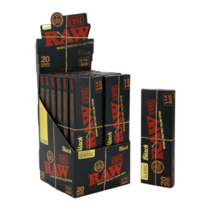 RAW BLACK CONES  1 1/4 SIZE - 20 CONES PER PACK