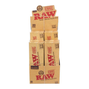 RAW CLASSIC CONES 1 1/4 SIZE - 20 CONES PER PACK