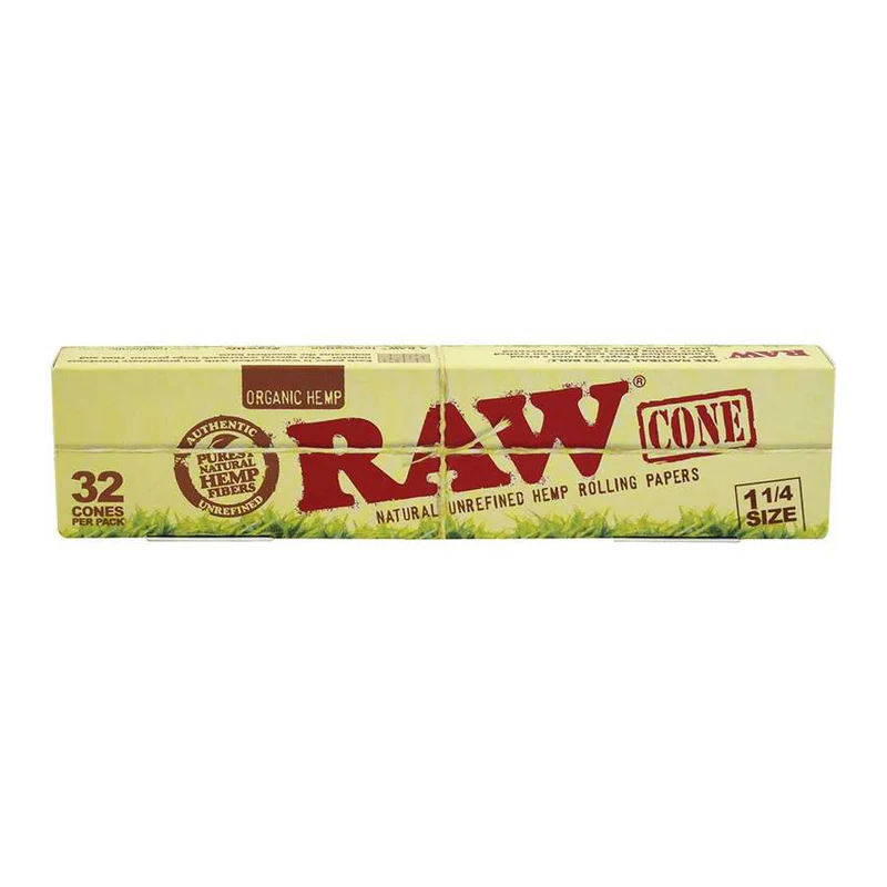 RAW ORGANIC HEMP CONES - 32 CONES PER PACK