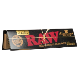 RAW BLACK PAPERS CONNOSSEUR KING SIZE SLIM + TIPS - 24 PER BOX