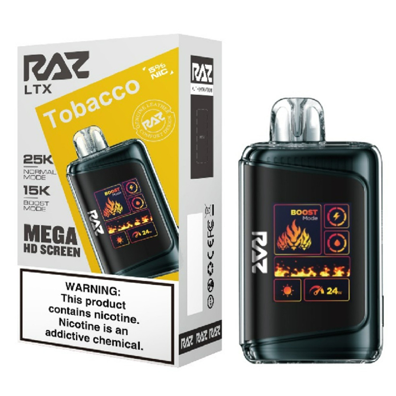 RAZ LTX 25K BOX OF 5 - TOBACCO