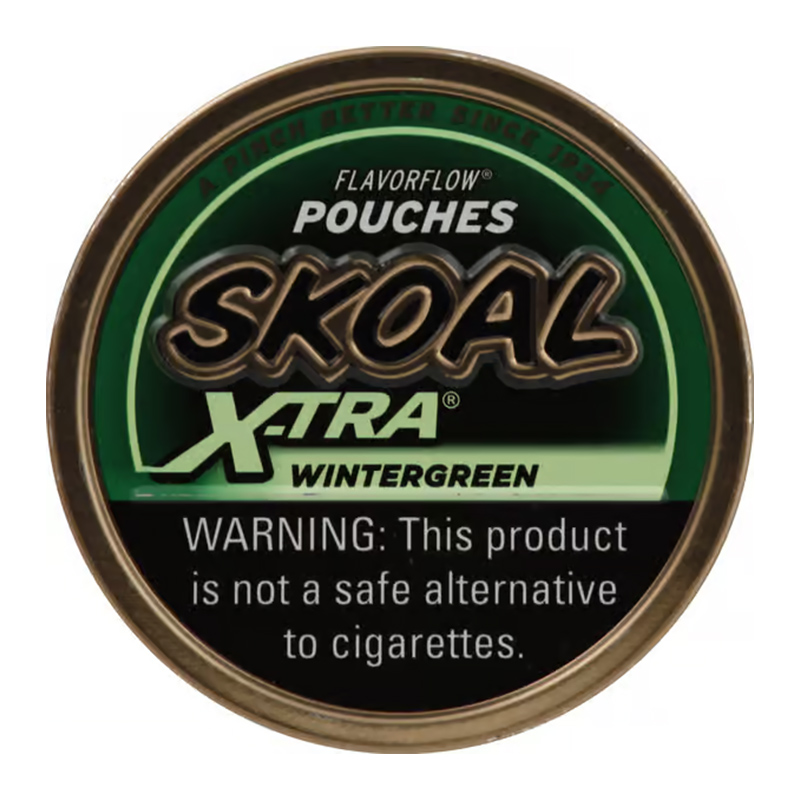 SKOAL POUCHES - WINTERGREEN X-TRA