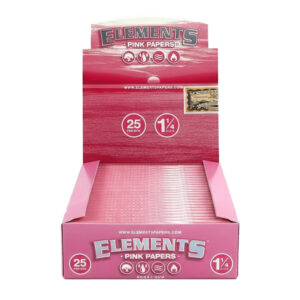 ELEMENTS PINK PAPERS 1 1/4 SIZE - 25 PER BOX (50 LEAVES PER PACK)