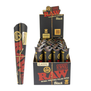 RAW BLACK CONES KING SIZE - 3 CONES PER PACK