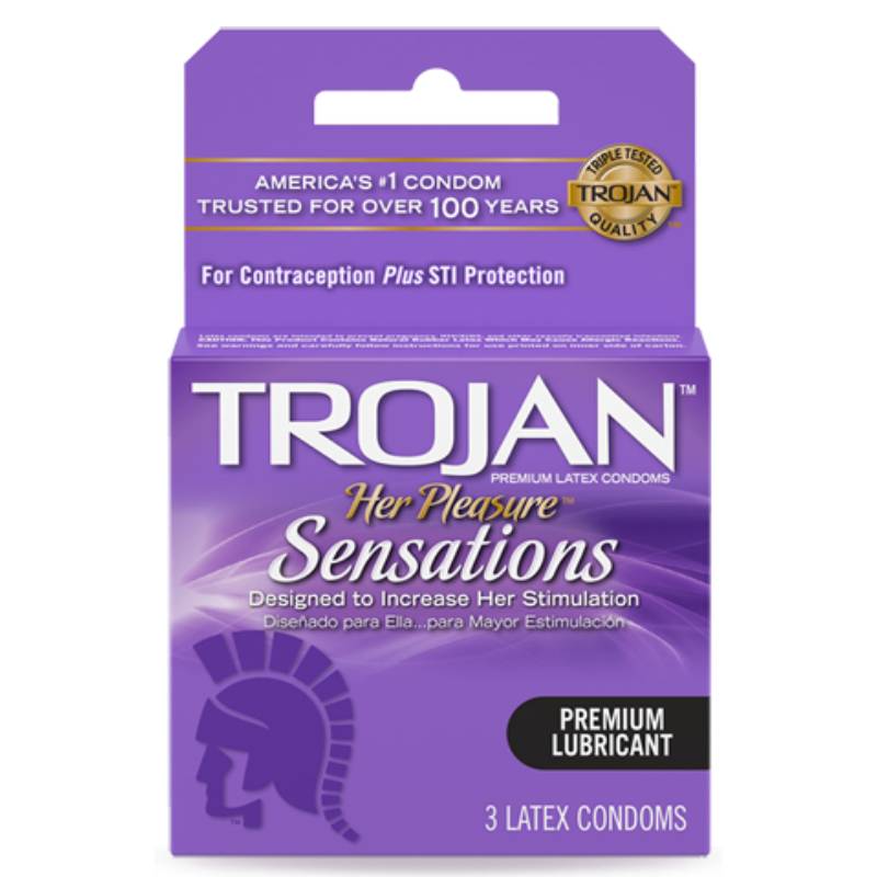 TROJAN 6 PACK - HER PLEASURE (LIGHT PURPLE)