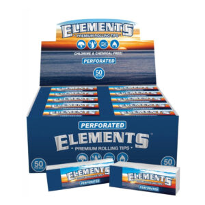 ELEMENTS PREMIUM ROLLING TIPS PERFORATED - 50 PER BOX