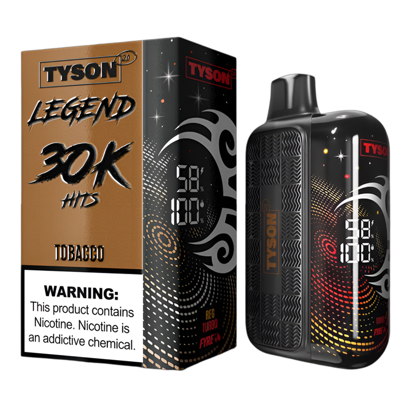 TYSON LEGEND 30K 5 PACK - TOBACCO