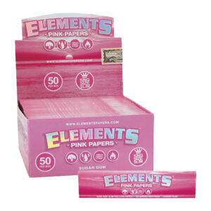 ELEMENTS PINK PAPERS KING SIZE SLIM - 50 PER BOX
