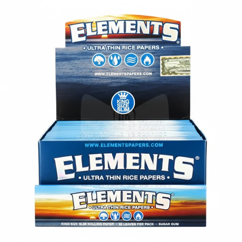 ELEMENTS ULTRA THIN PAPERS KING SIZE SLIM - 50 PER BOX