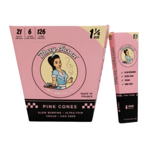 BLAZY SUSAN PINK CONES 1.25 SIZE - 6 CONES PER PACK