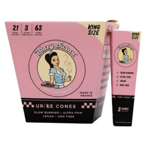 BLAZY SUSAN PINK CONES KING SIZE - 3 CONES PER PACK