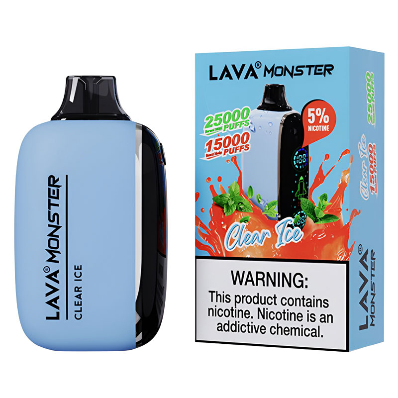 LAVA MONSTER 25K BOX OF 5 - CLEAR ICE