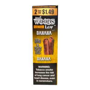 SWEET WOODS LEAF 2CT BOX OF 15 POUCHES - BANANA (2 FOR $1.49)