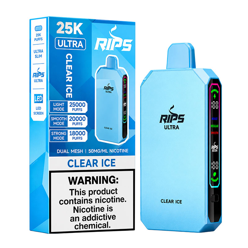 RIPS ULTRA 25K 5 PACK - CLEAR ICE