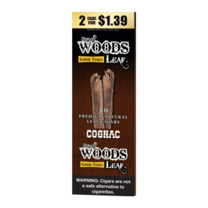 SWEET WOODS LEAF 2CT BOX OF 15 POUCHES - COGNAC (2 FOR $1.49)