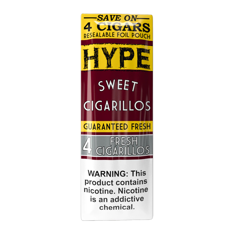 HYPE 4 PK CIGARILLOS BOX OF 15- SWEET