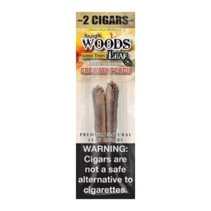 SWEET WOODS LEAF 2CT BOX OF 15 POUCHES - CREAMY PEACH (2 FOR $1.49)