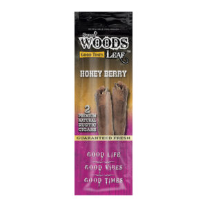 SWEET WOODS LEAF 2CT BOX OF 15 POUCHES - HONEY BERRY (2 CIGARS)