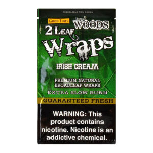 SWEET WOODS LEAF WRAPS 2CT BOX OF 30 POUCHES - IRISH CREAM