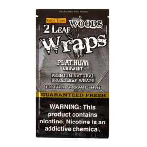 SWEET WOODS LEAF WRAPS 2CT BOX OF 30 POUCHES - PLATINUM