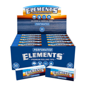 ELEMENTS PREMIUM ROLLING TIPS PERFORATED - 50 PER BOX - 716165178880