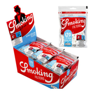 SMOKING FILTERS ULTRA SLIM LONG SIZE 120CT - BOX OF 30 POUCHES - 8414775019068
