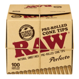 RAW TIPS PERFECTO - 6 PER BOX (100 CONE TIPS PER PACK) - 716165159582