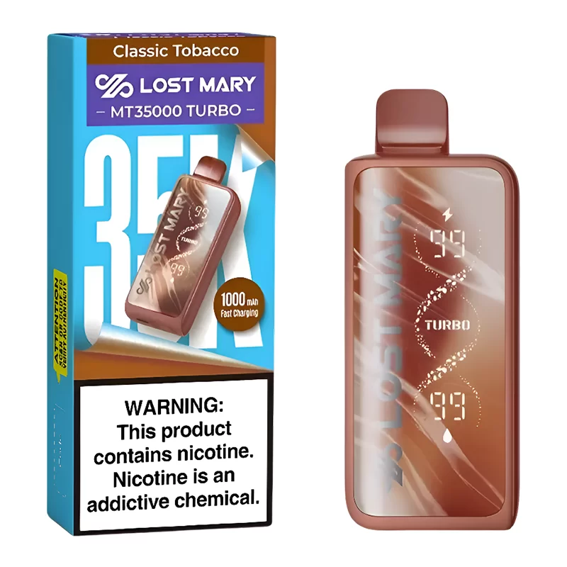 LOST MARY MT35K TURBO BOX OF 5 - CLASSIC TOBACCO