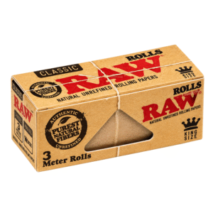 RAW ROLLS KING SIZE CLASSIC 3 METER 12 PER BOX - 716165177388