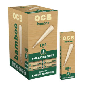 OCB BAMBOO UNBLEACHED KING SIZE 3PK CONE 24CT