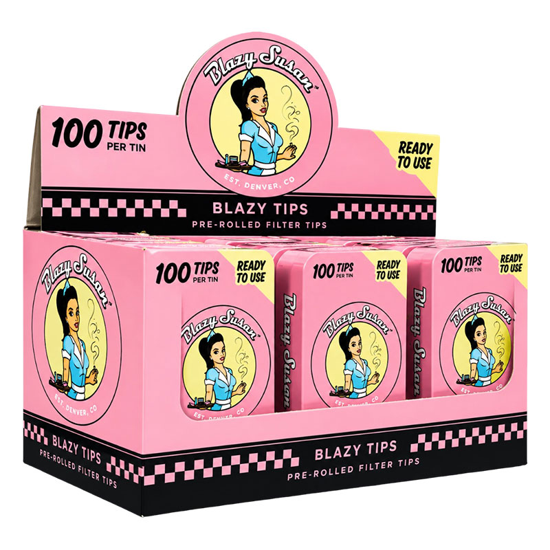 BLAZY SUSAN TIPS 100CT - BOX OF 12 TINS