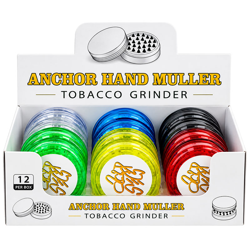 ANCHOR HAND MULLER TOBACCO GRINDER - BOX OF 12